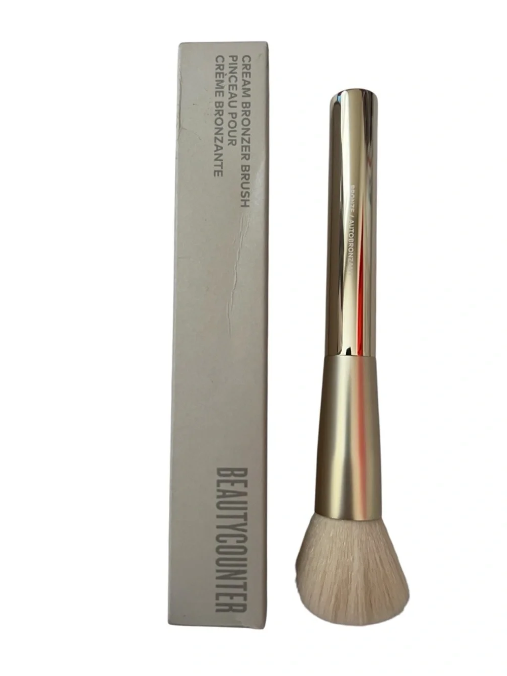 Beautycounter Cream Bronzer Brush Gold Handle New In Box